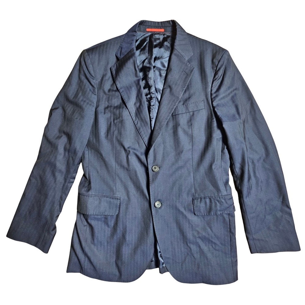Carolina Herrera 100% Wool Pinstripe Style Blazer Sport Coat 40 Stealth Wealth